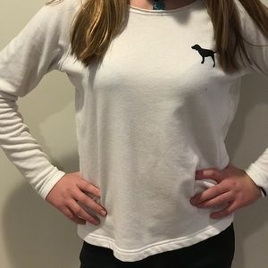 Comfy white and colorful sweatshirt PINK